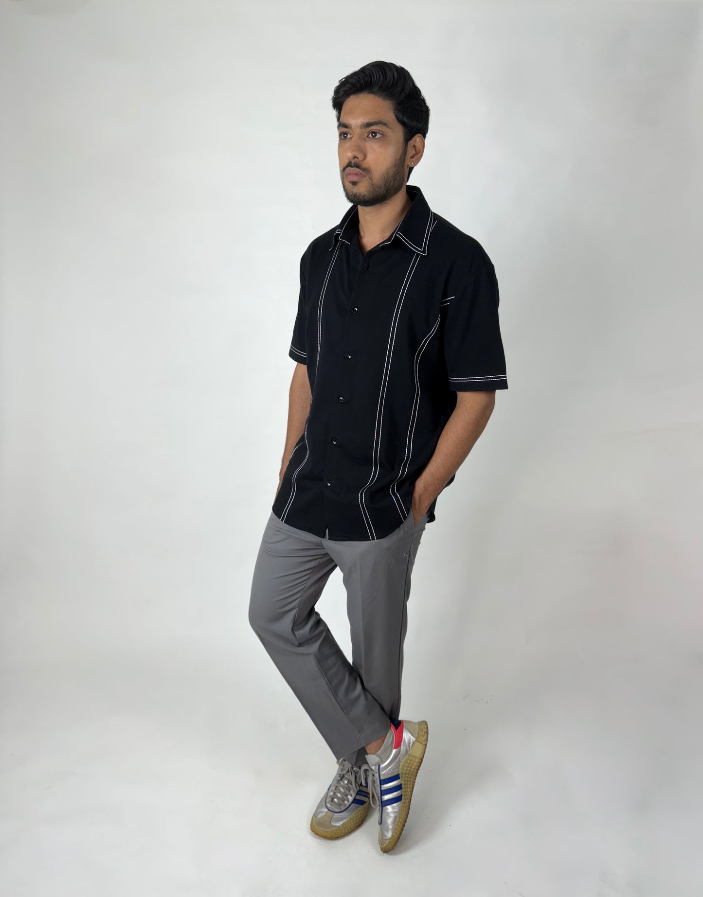 Black Detailed Shirt