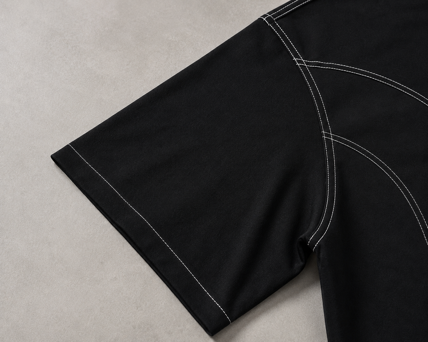 Studio Contour Zip Shirt — Black