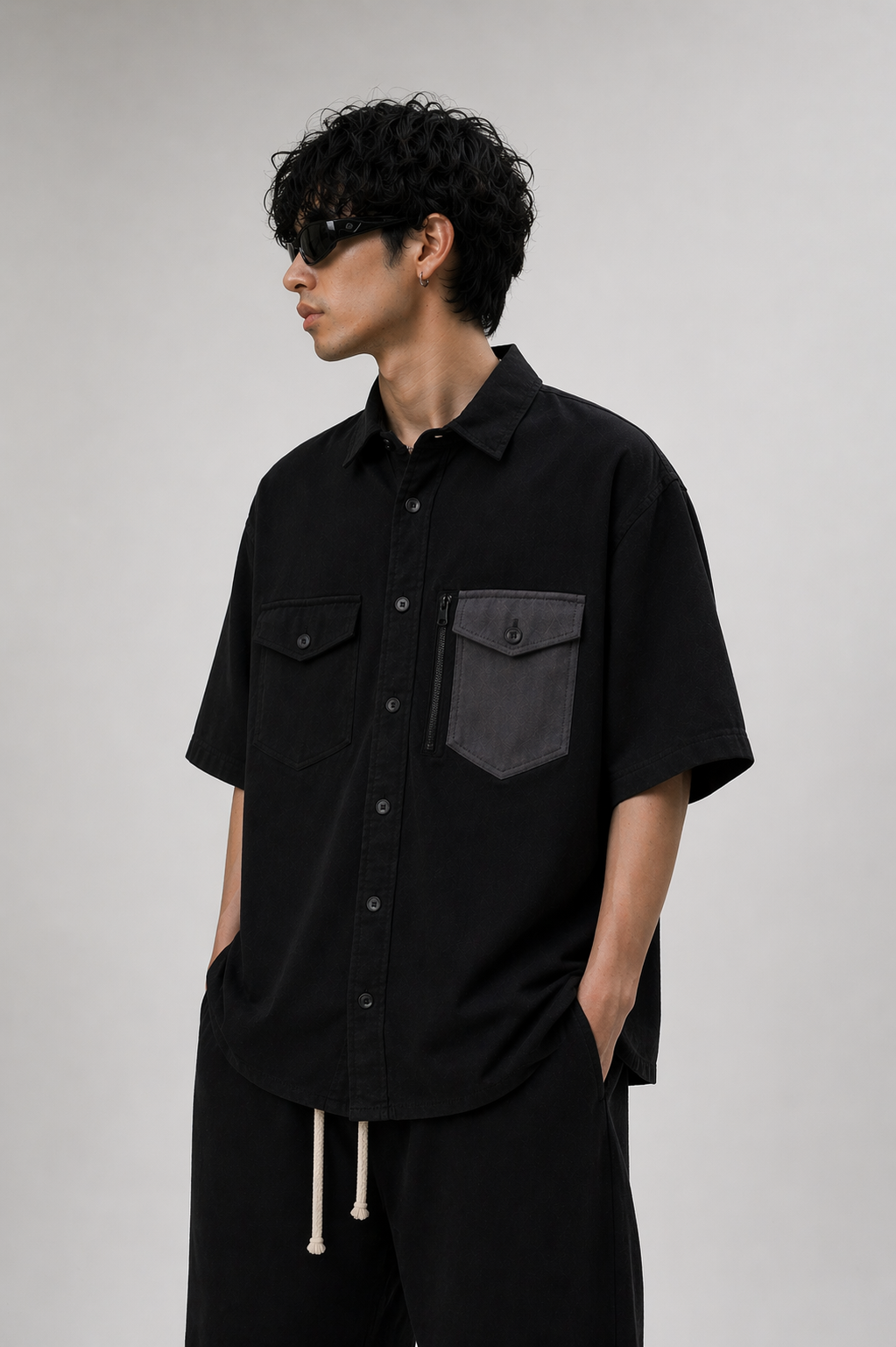 STRUCTURE SHIRT — BLACK