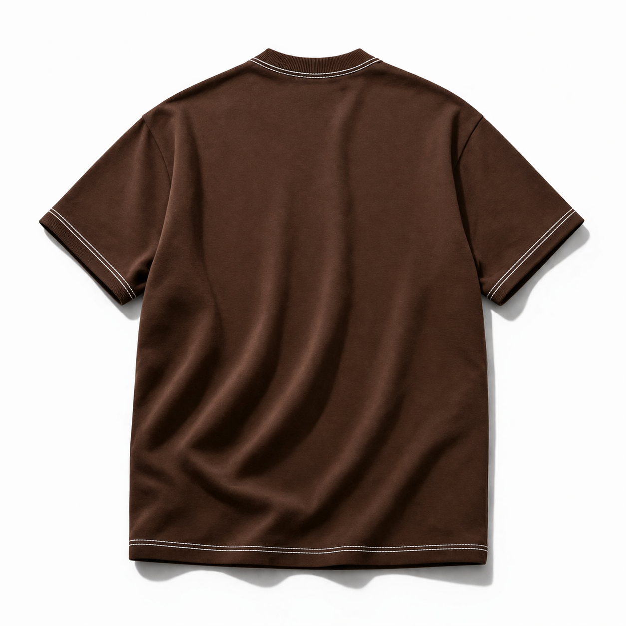 Engineered Stitch Tee Brown