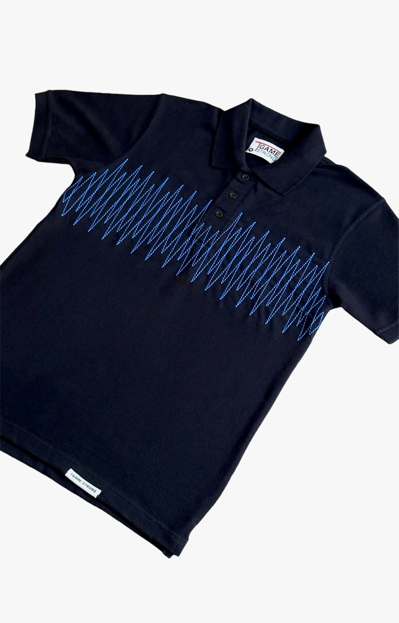 Black Embroidered Polo Tshirt