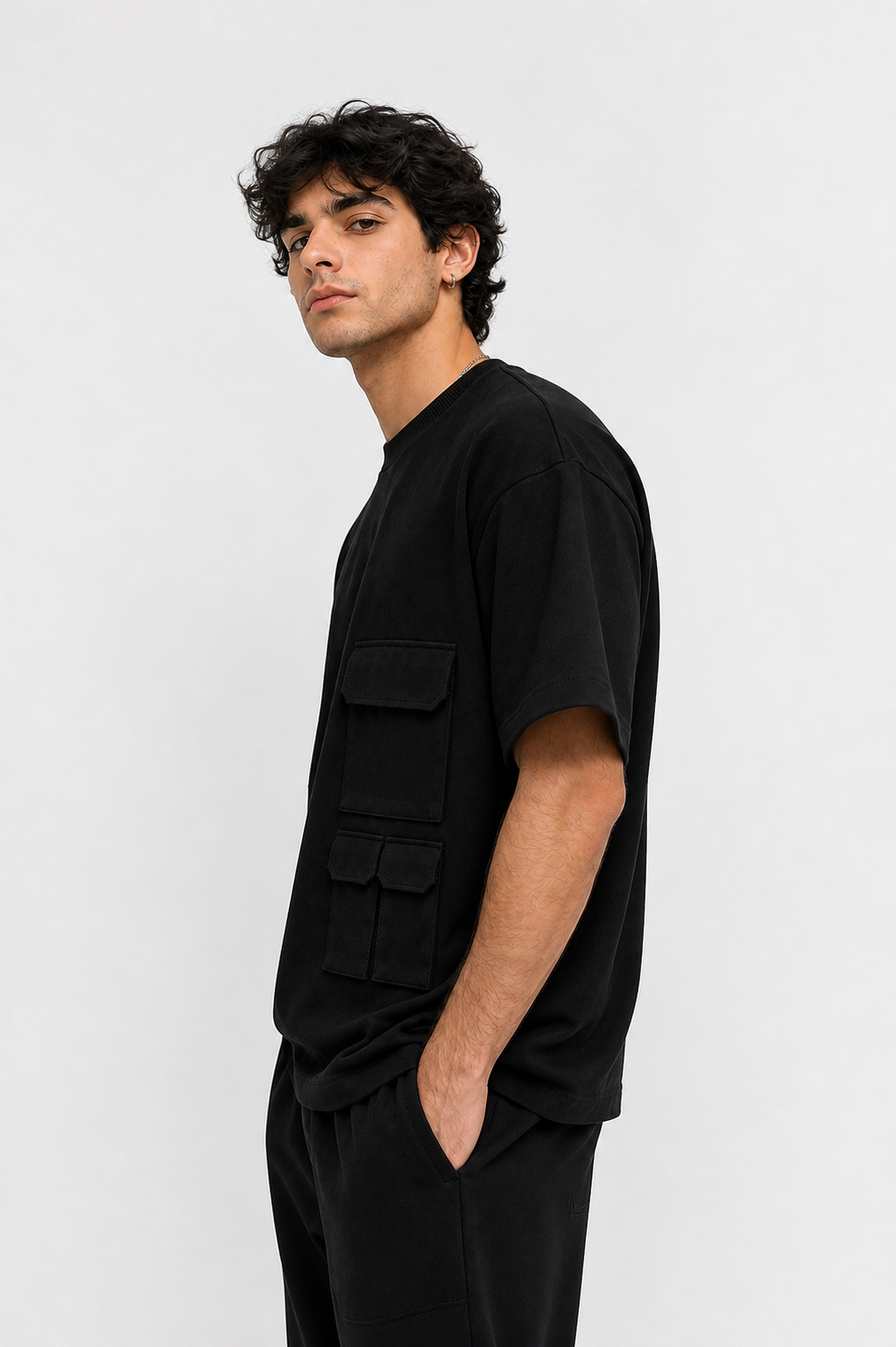 UTILITY BLOCK TEE BLACK