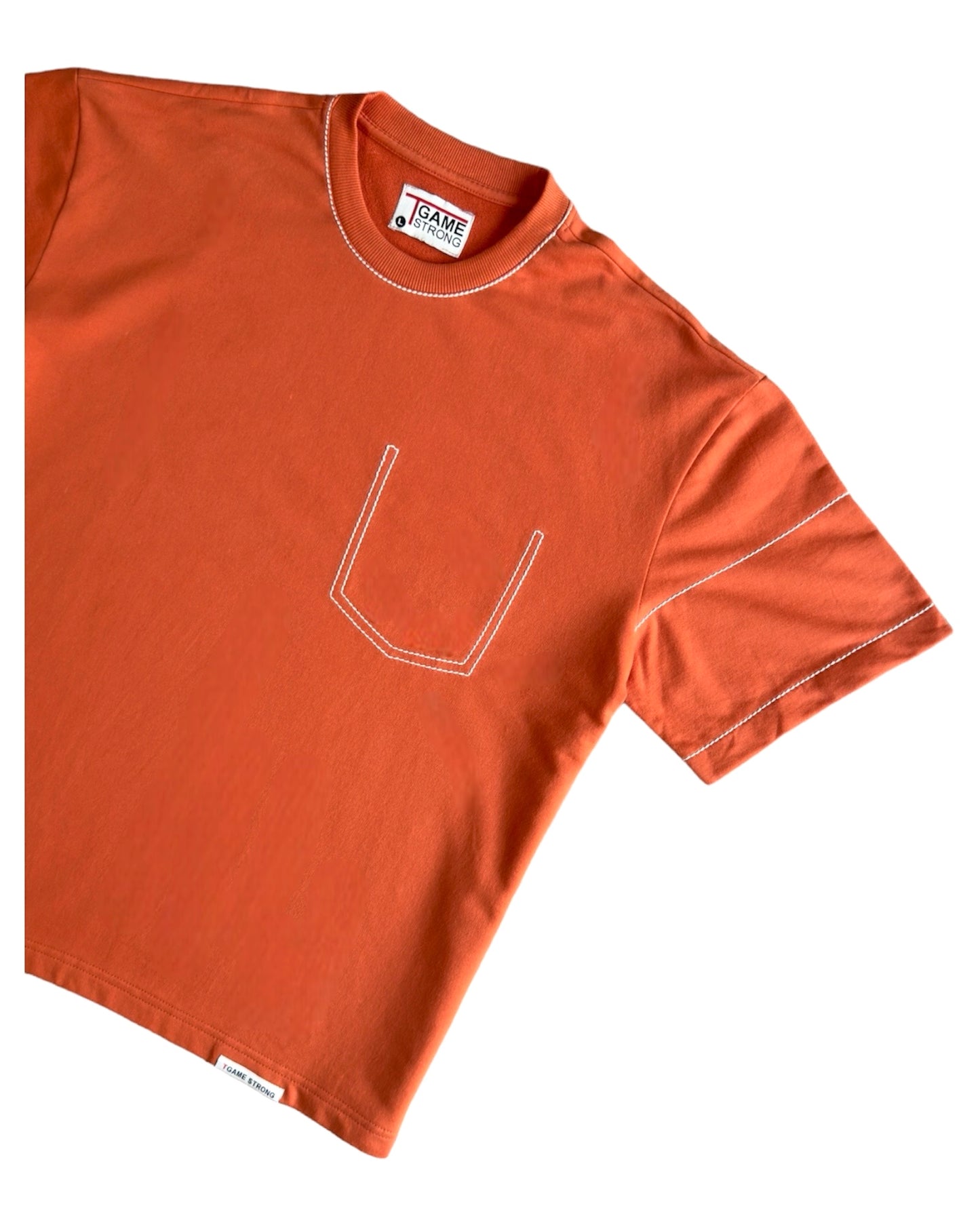 The Orange Stitched detailed