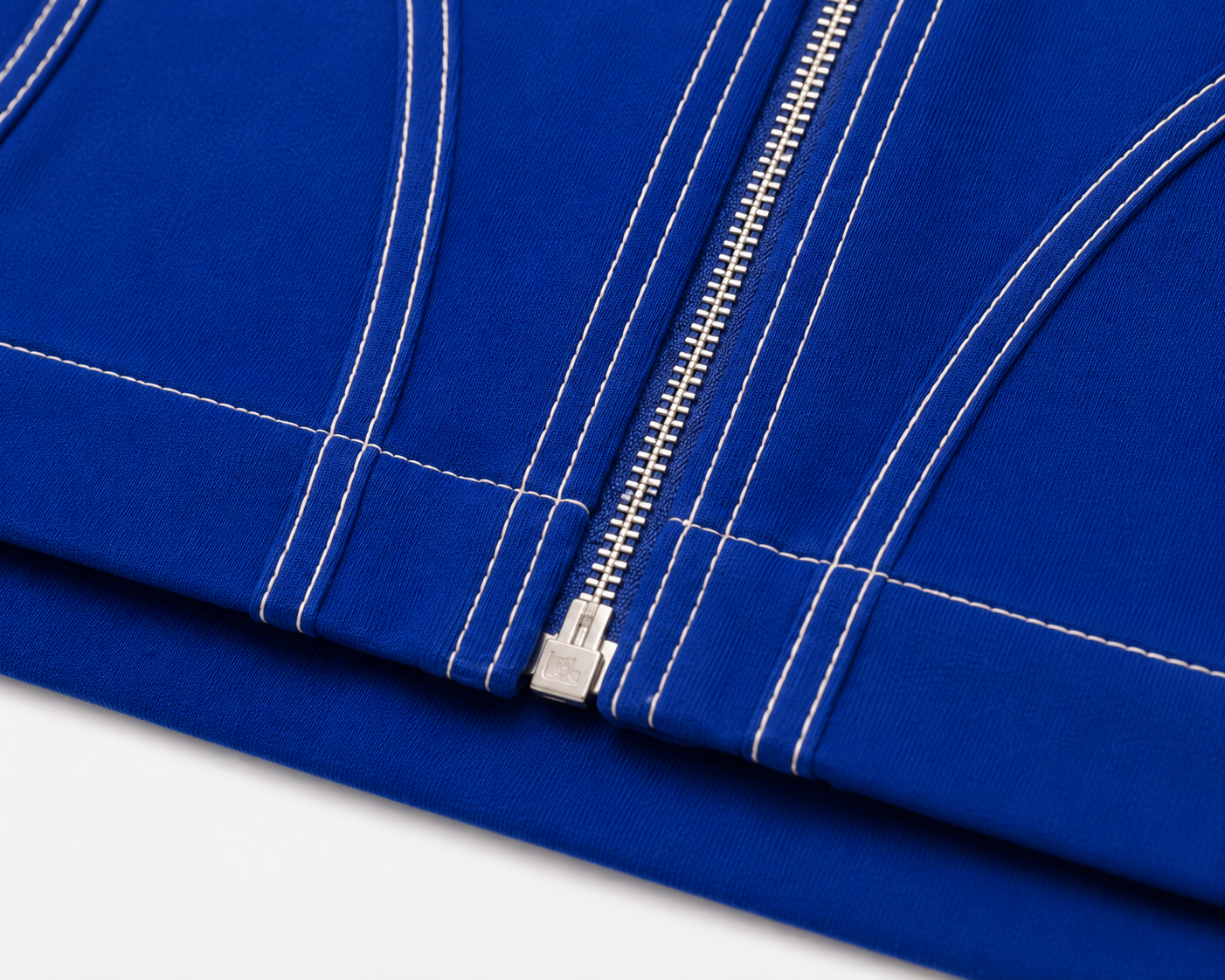 Studio Contour Zip Shirt — Blue