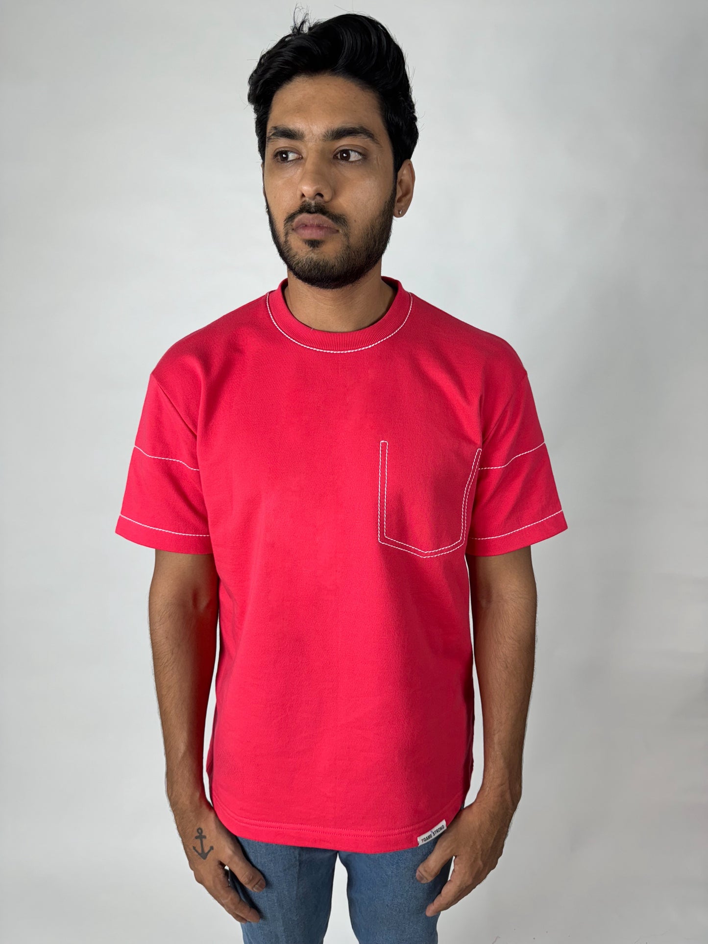 Pink Stitched detailed