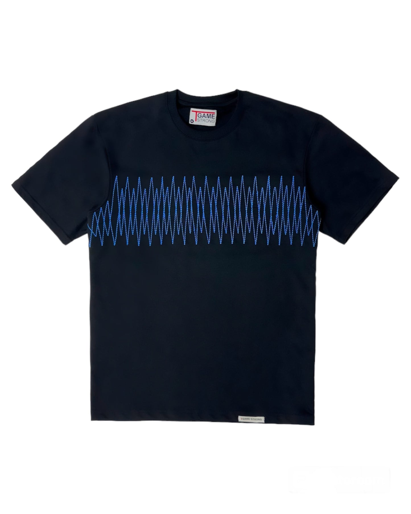 Black Embroidered Tee