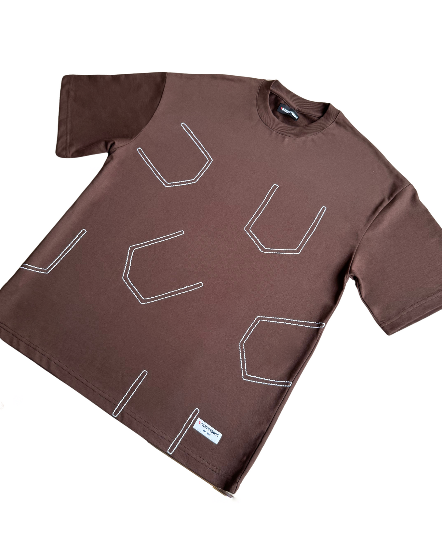 Brown pockets stitched Tee