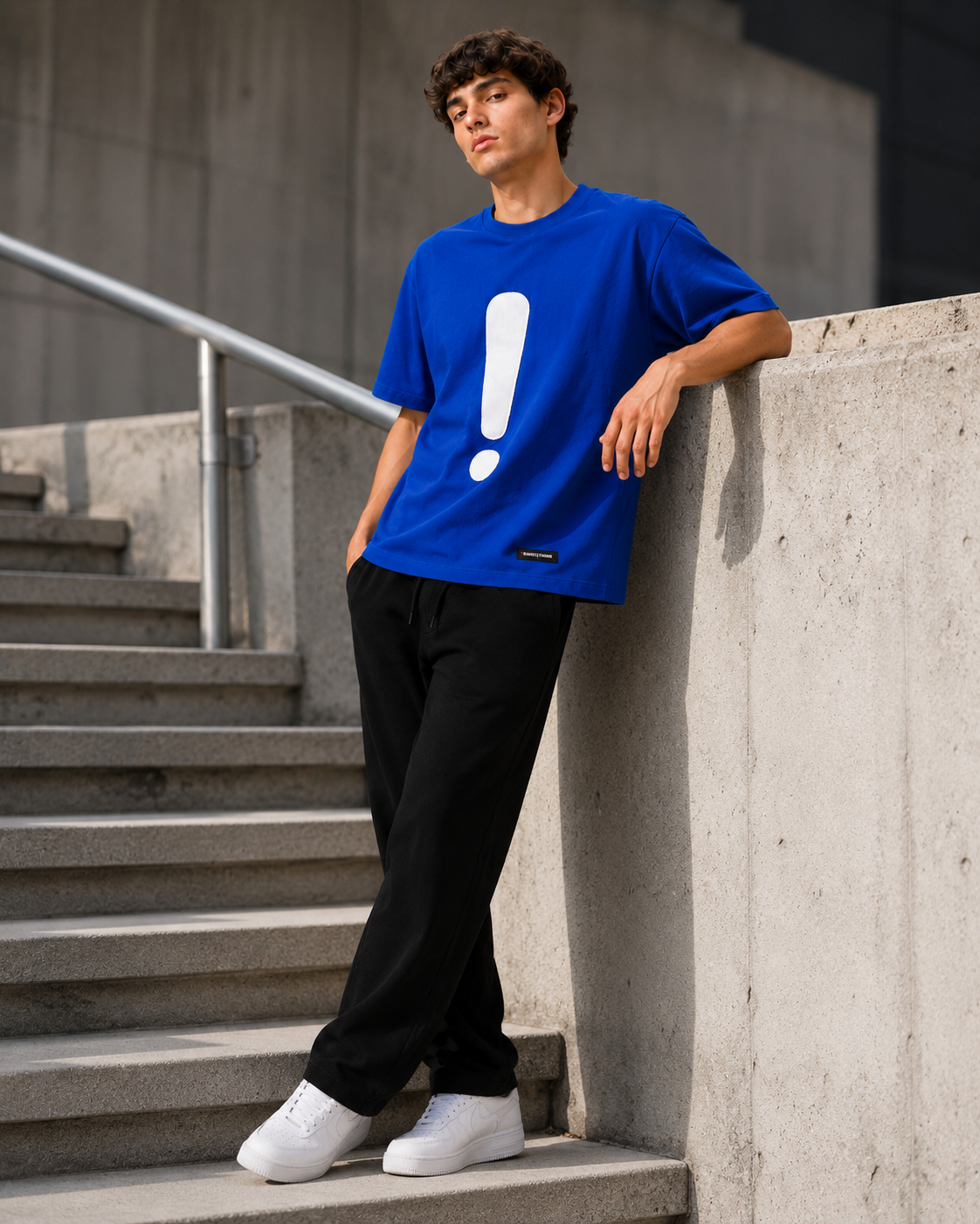 Statement Mark Tee – Royal Blue