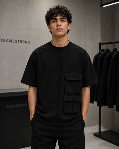 UTILITY BLOCK TEE BLACK
