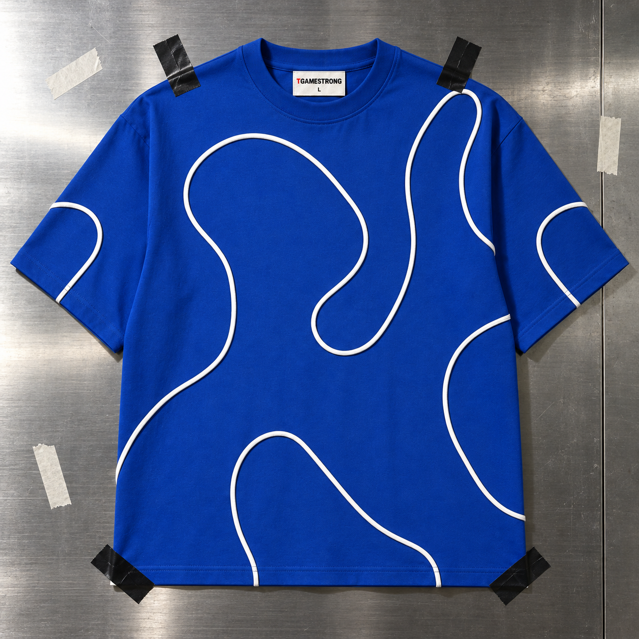 Line Theory Tee — Saturated Blue