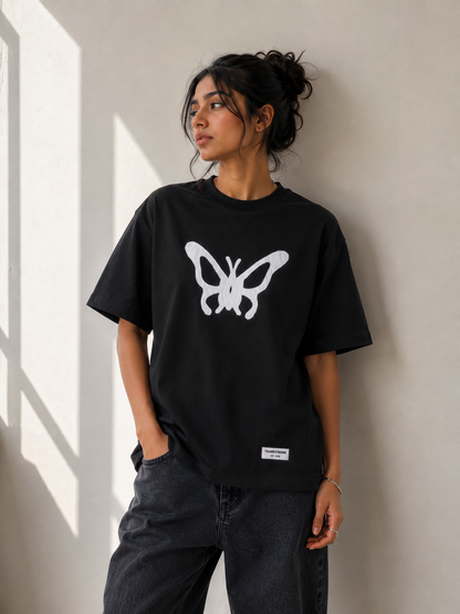 Butterfly Cut Tee – Black