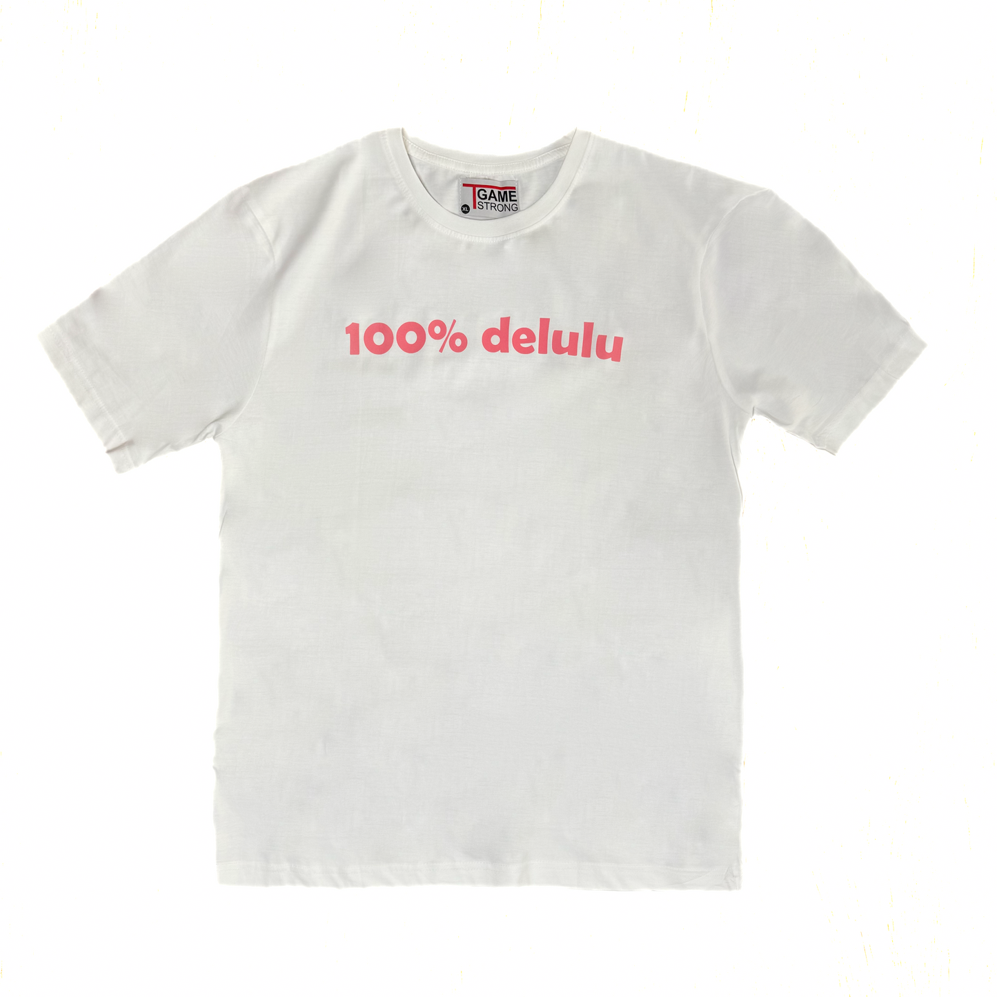 100% Delulu - Printed White T-shirt for Women