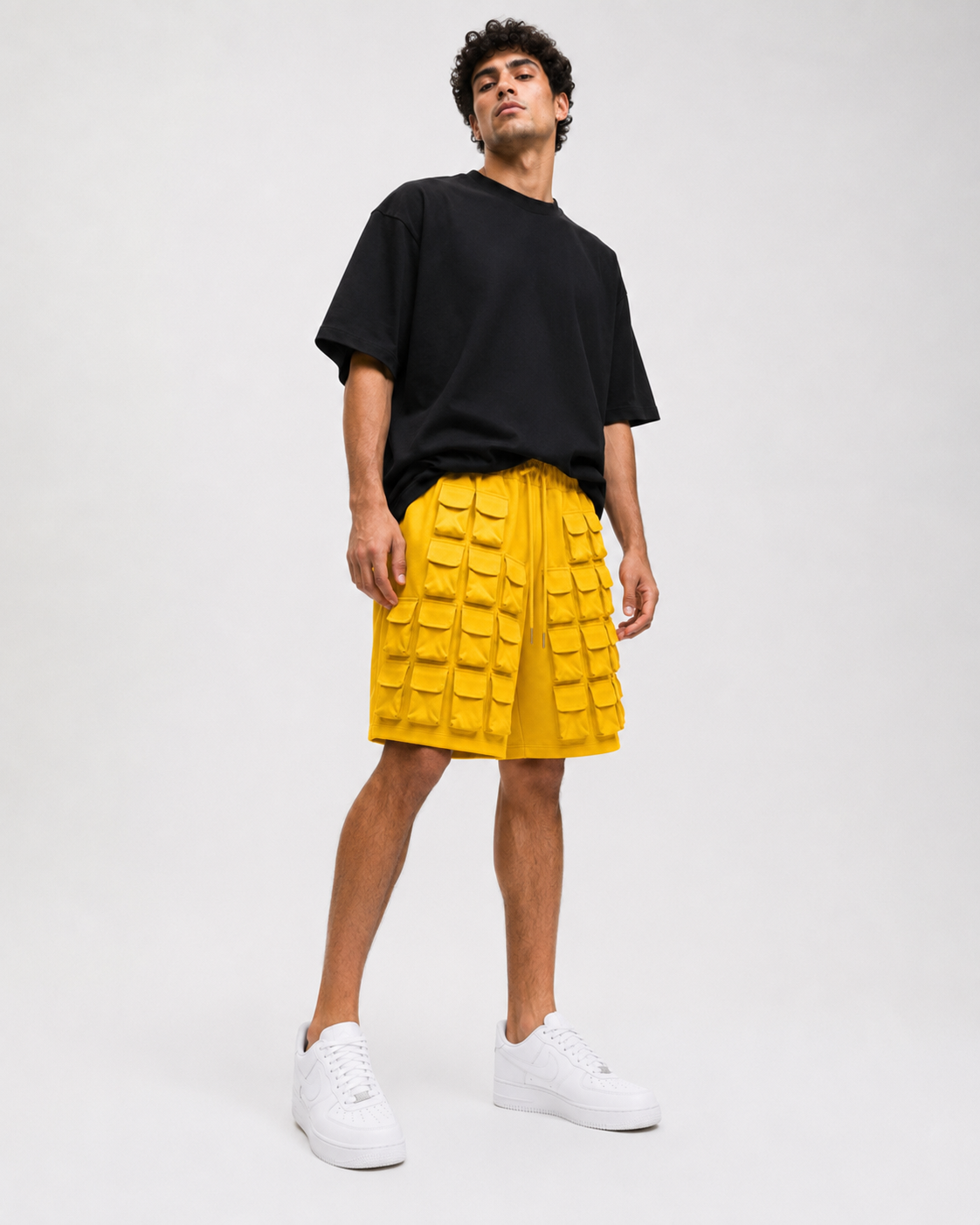 Utility Grid Shorts – Mustard Yellow