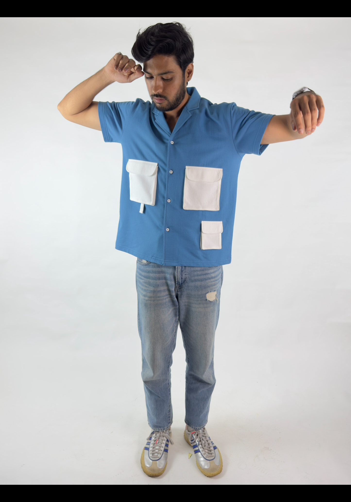 Blue Utility Pocket Shirt