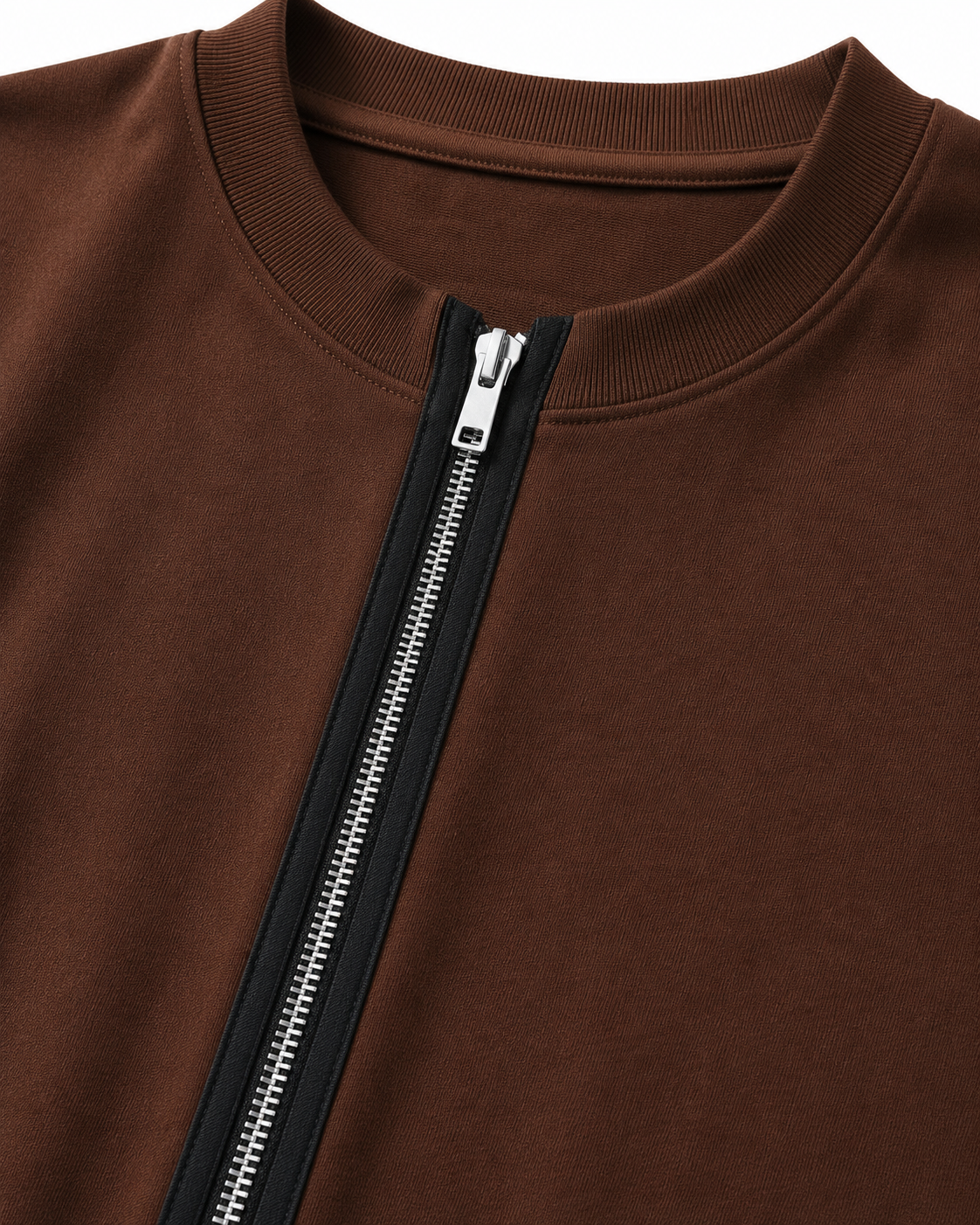 Axis Zip Tee — Coffee Brown