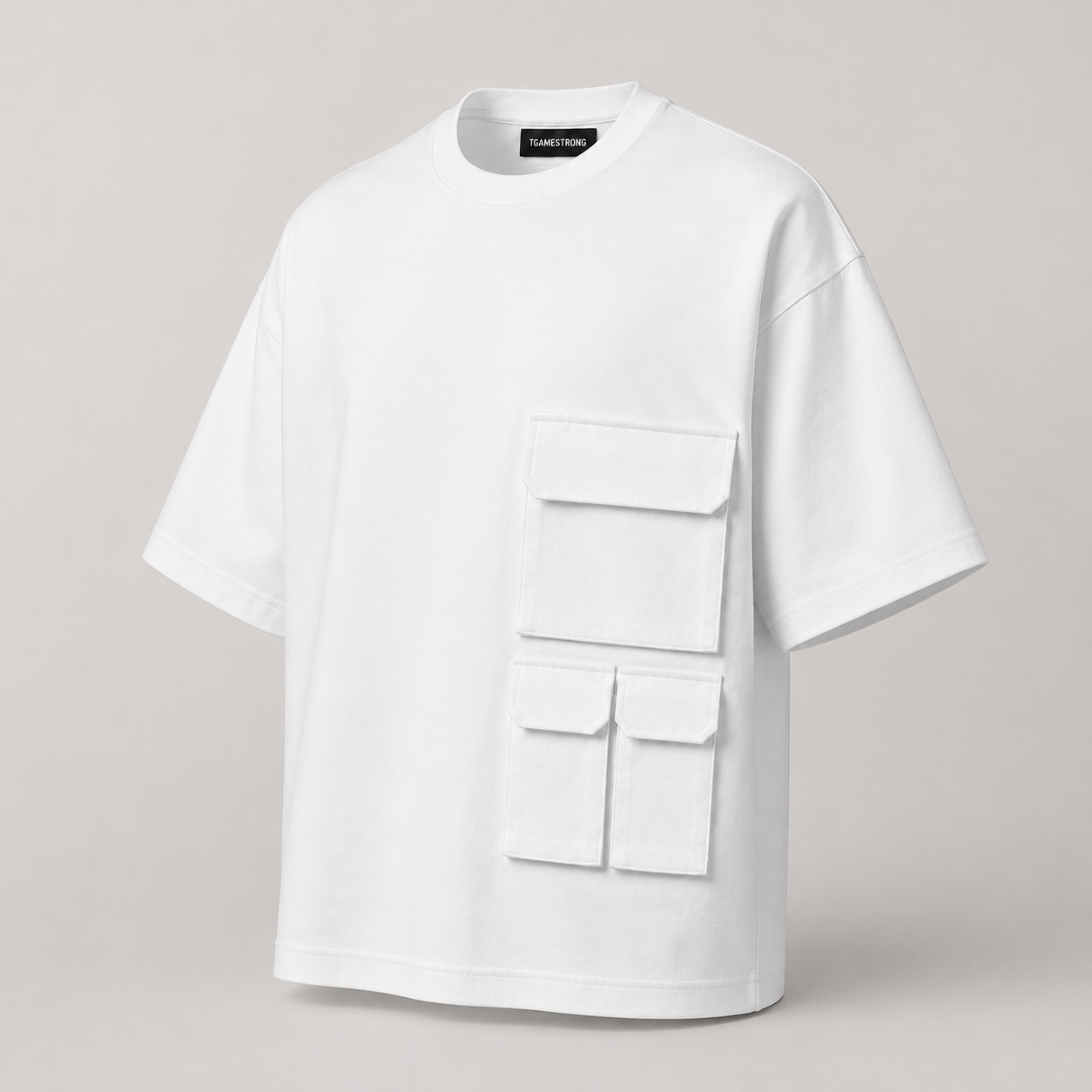 UTILITY BLOCK TEE White
