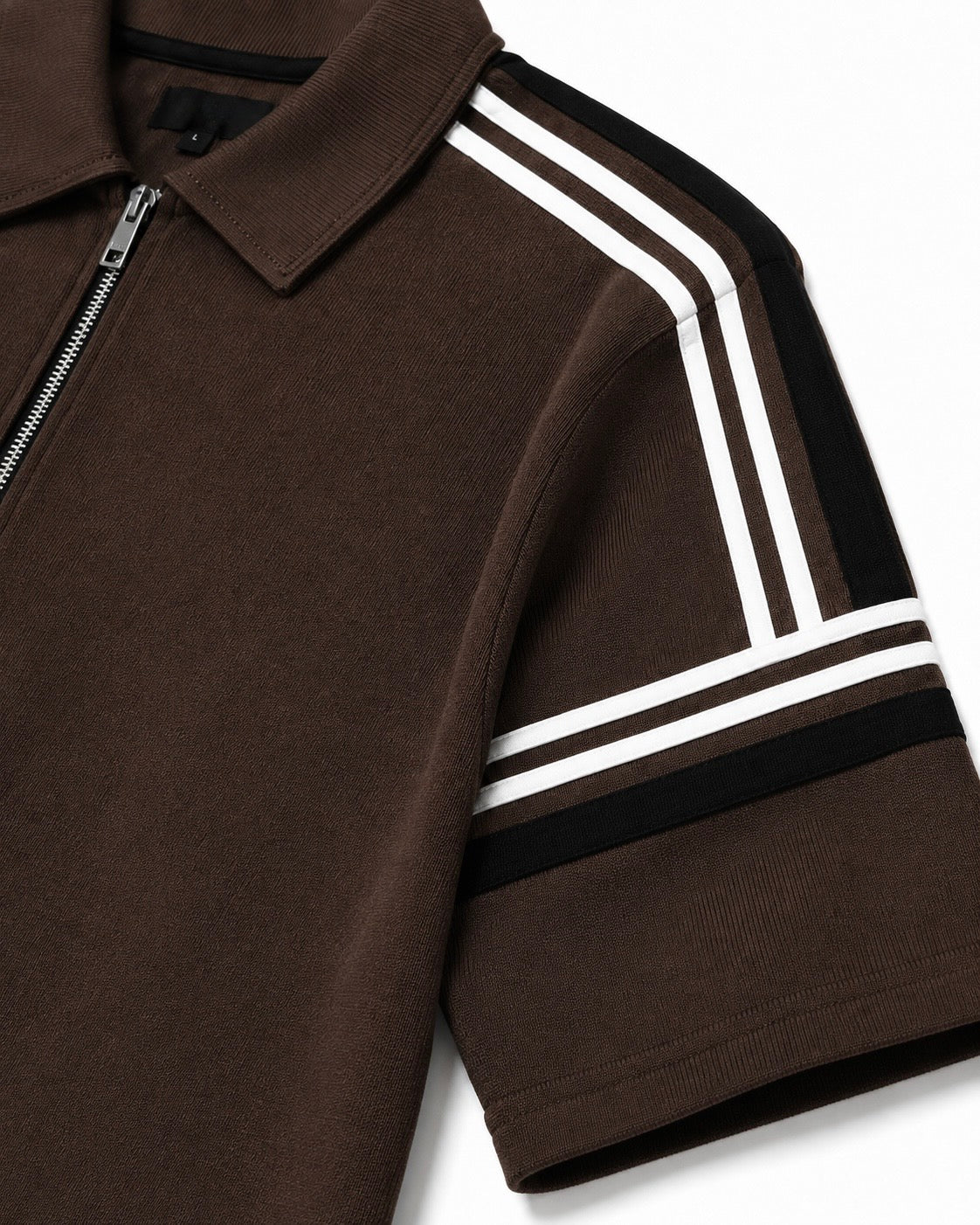 Boundary Zip Polo — Espresso
