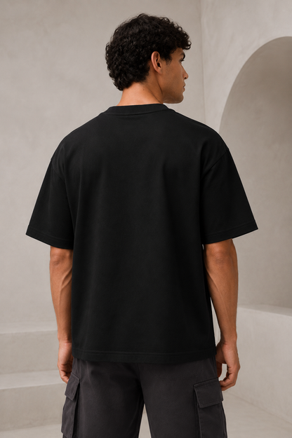 Twin Zip Tee — Black