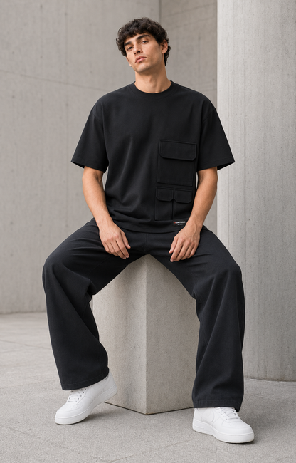 UTILITY BLOCK TEE BLACK