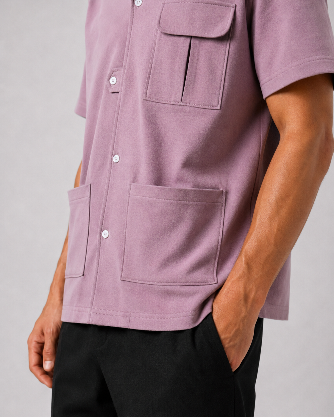 FIELD POCKET SHIRT – GRAPE SHAKE