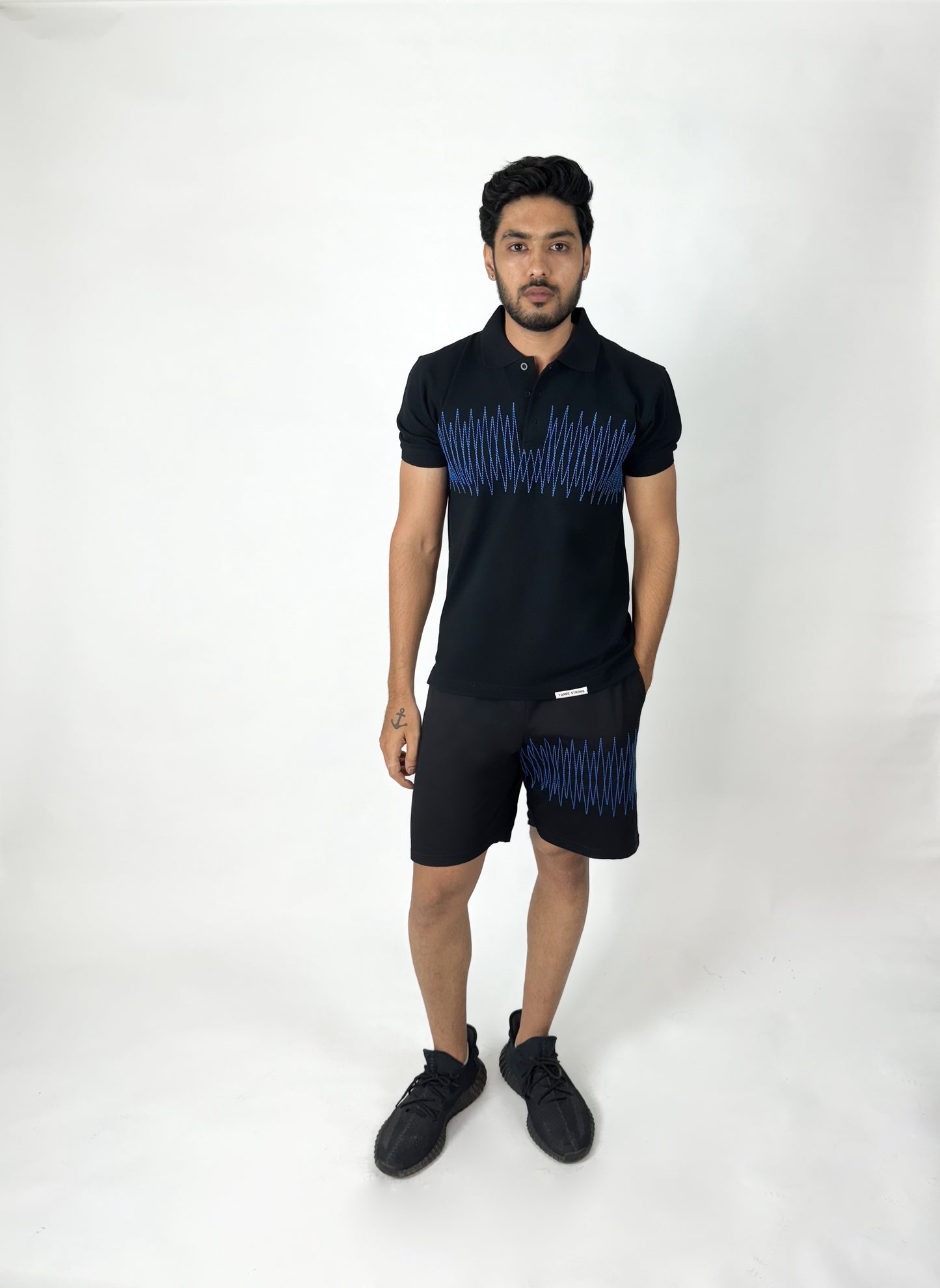 Black Embroidered Polo Tshirt