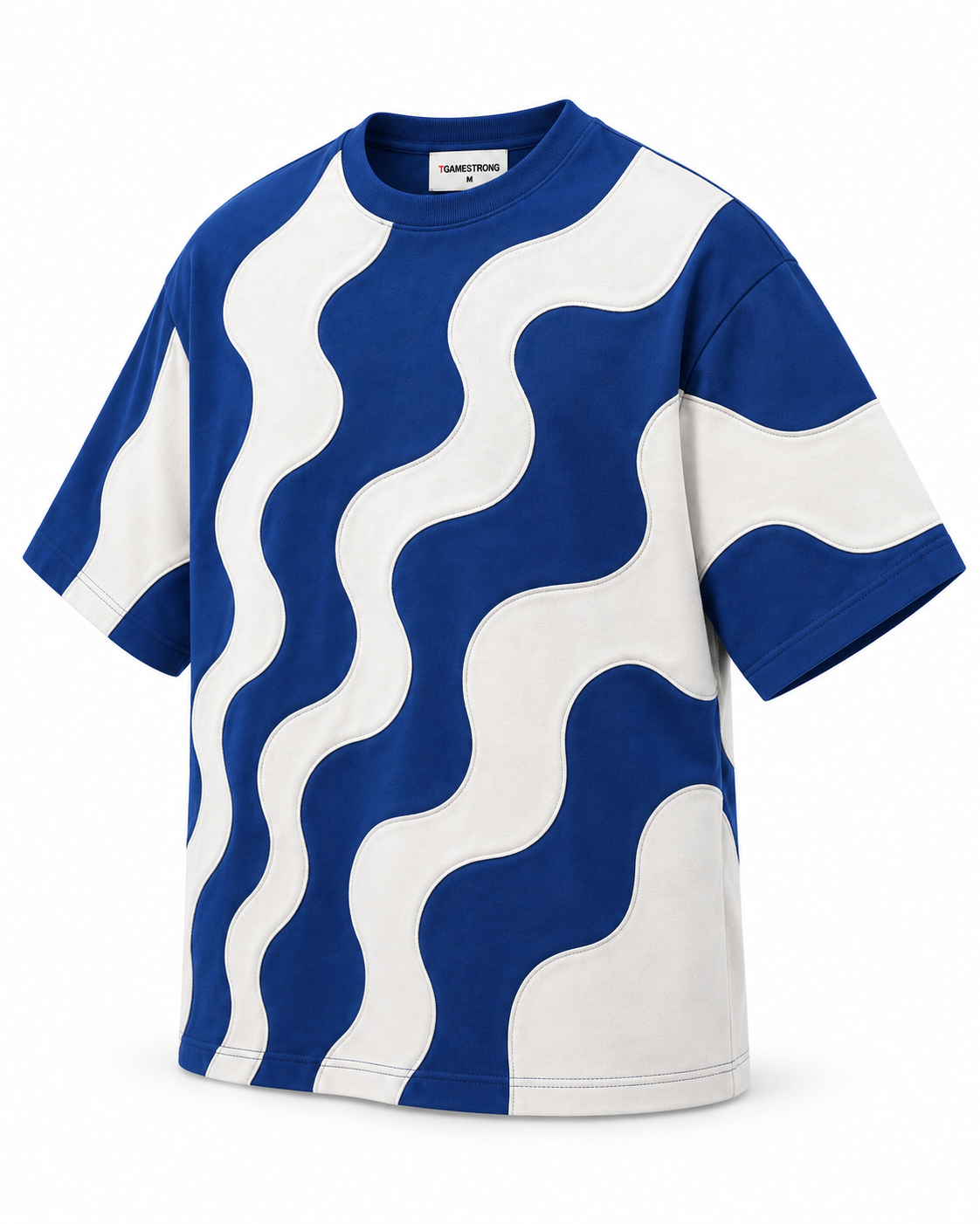 Waveform Tee — Saturated Blue