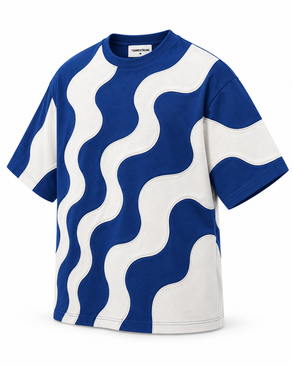 Waveform Tee — Saturated Blue