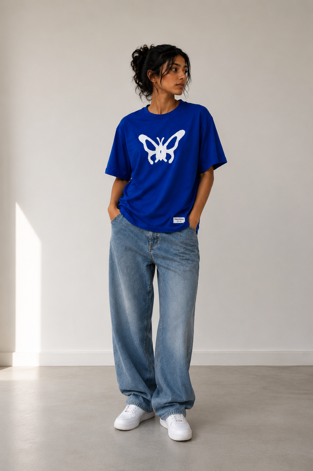 Butterfly Cut Tee – Royal Blue