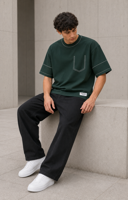 Studio Trace Tee – Dark Green
