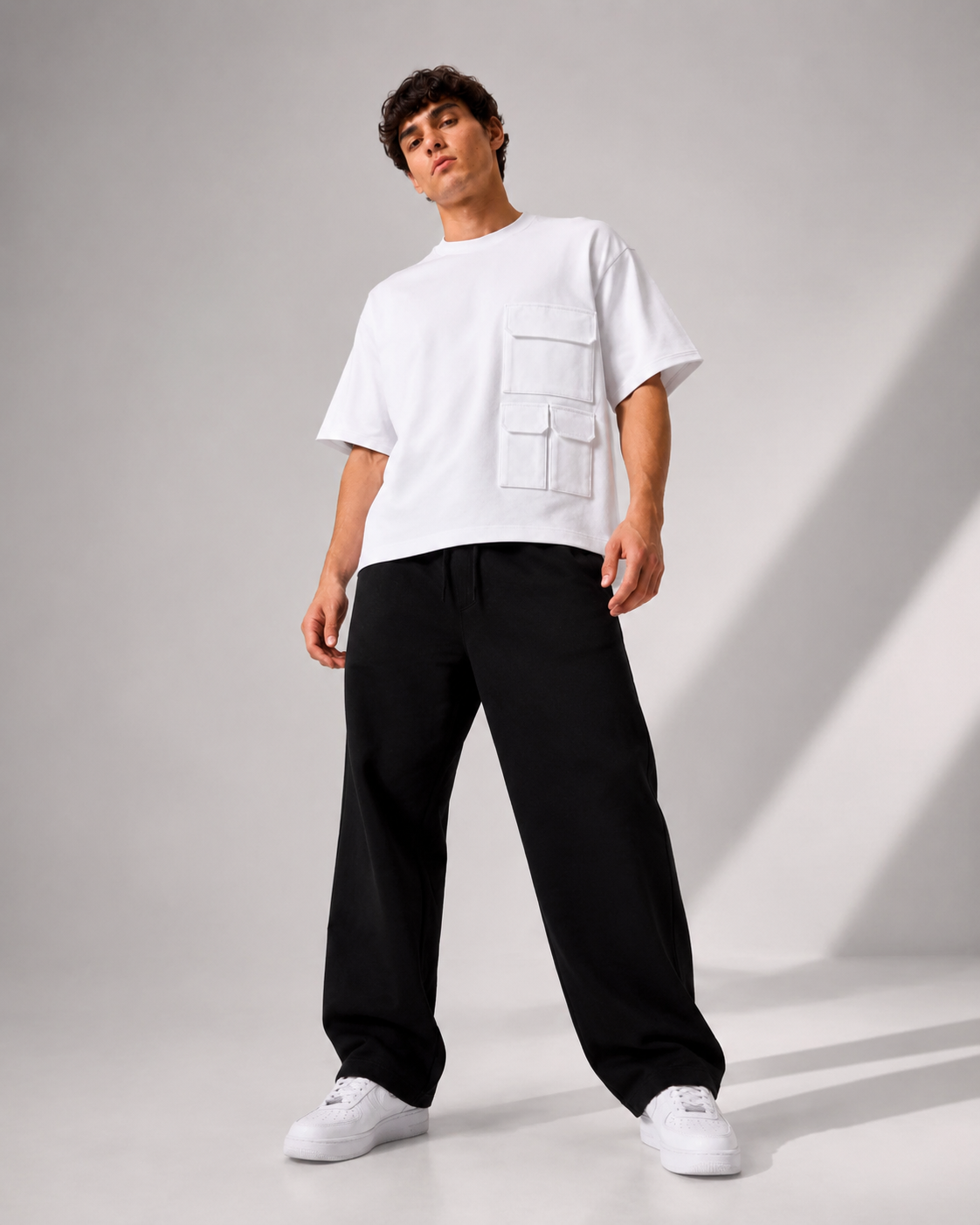 UTILITY BLOCK TEE White