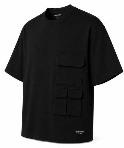 UTILITY BLOCK TEE BLACK