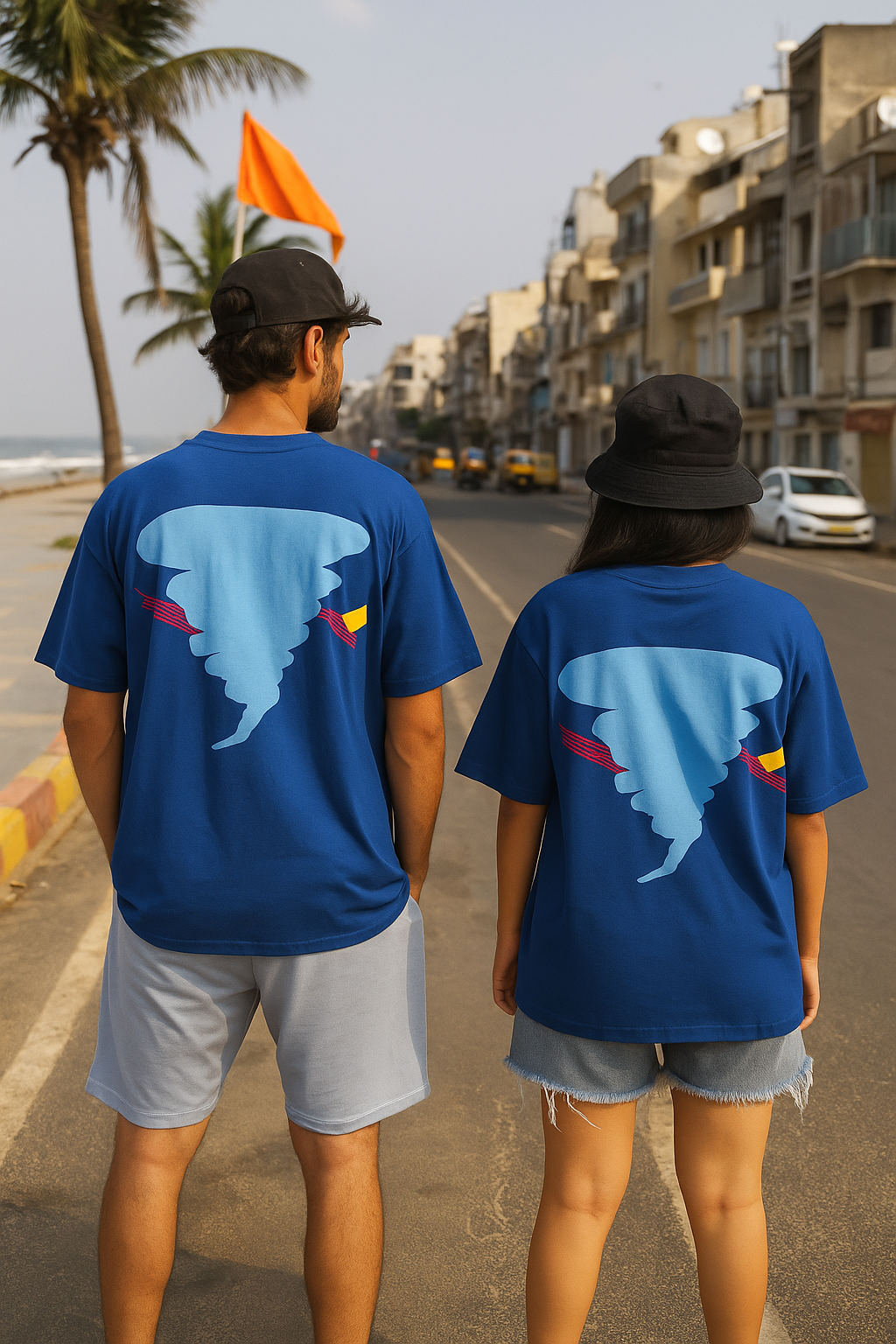 Artsy Cyclone Blue Tee