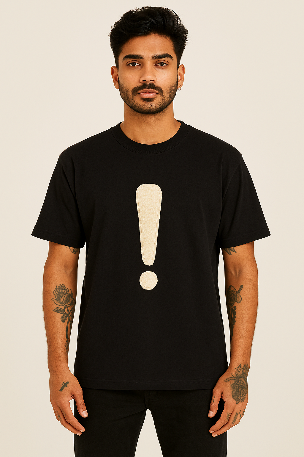 Exclamation Black tee