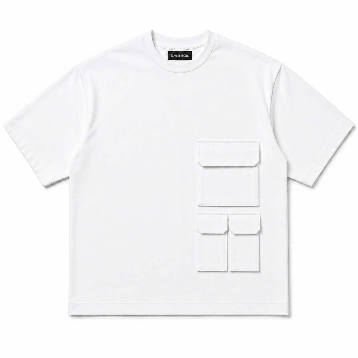 UTILITY BLOCK TEE White