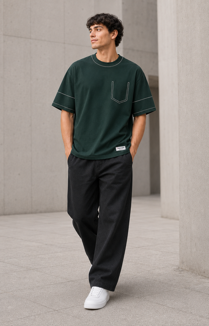 Studio Trace Tee – Dark Green
