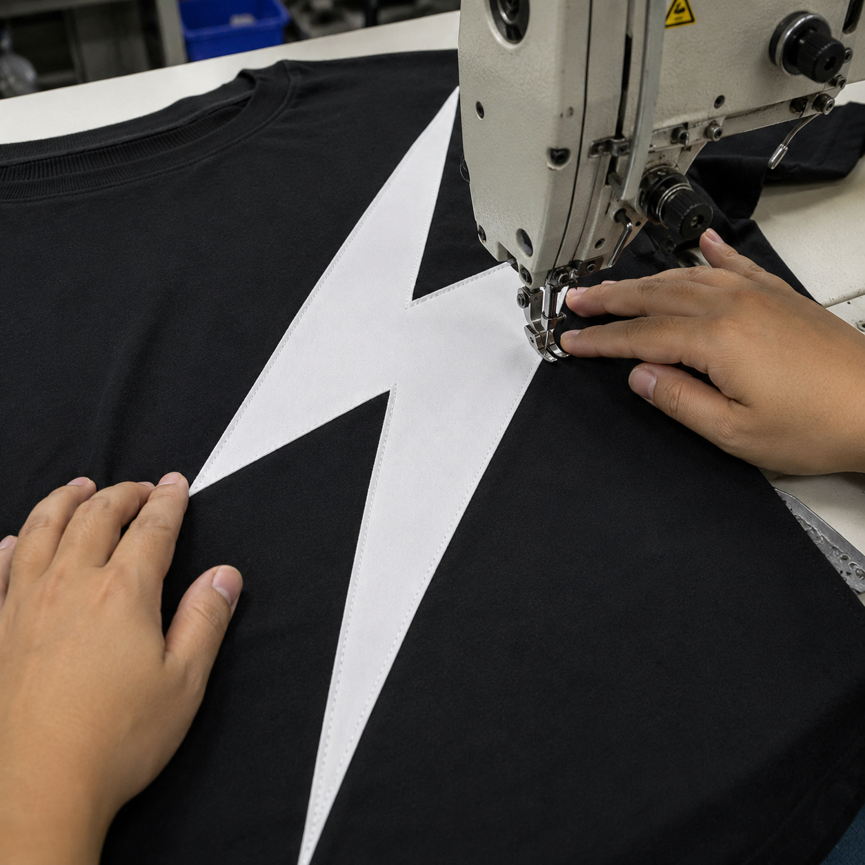 Strike Appliqué Tee Black