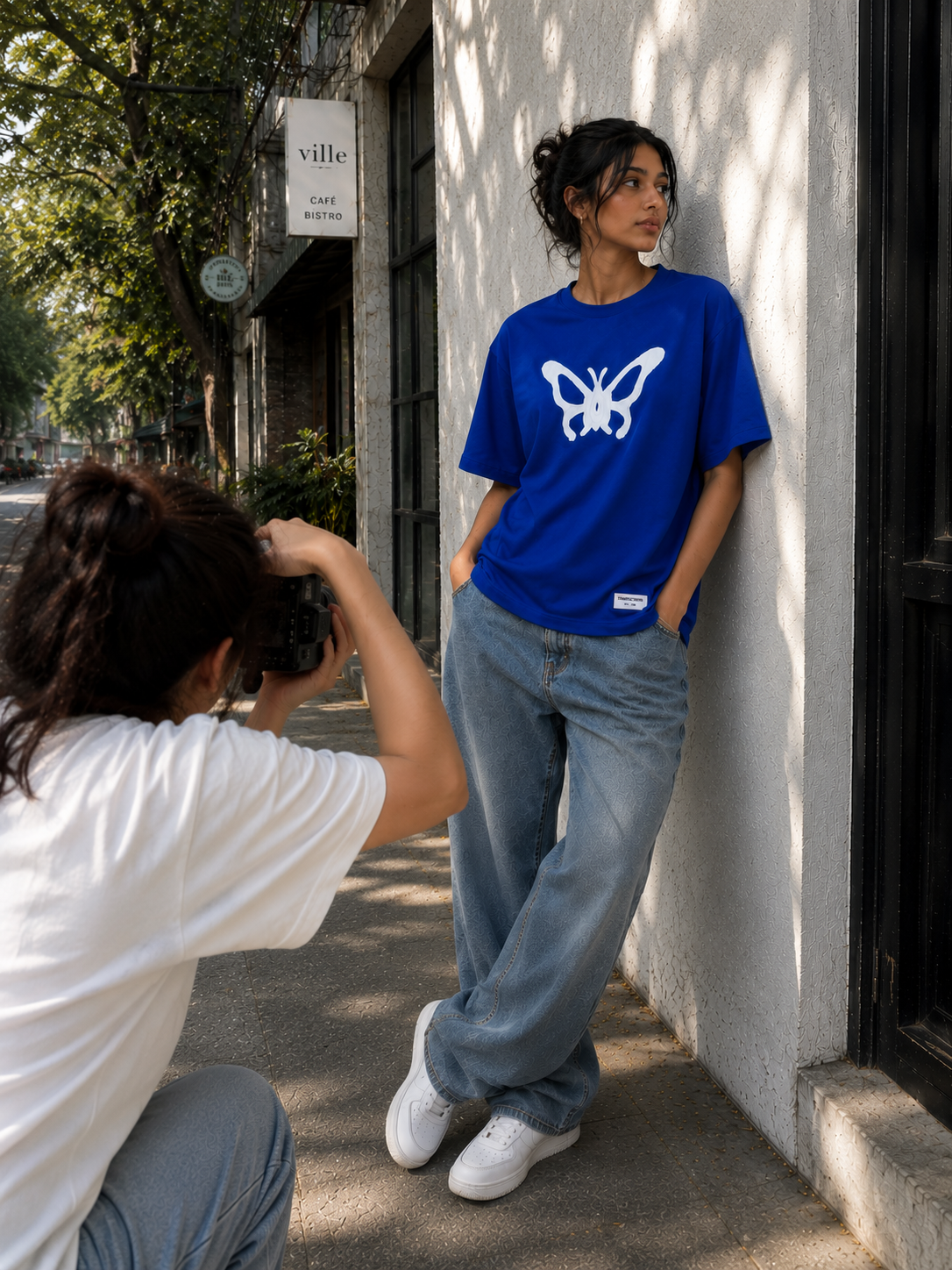Butterfly Cut Tee – Royal Blue