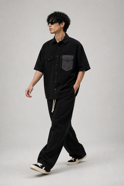STRUCTURE SHIRT — BLACK