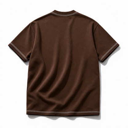 Engineered Stitch Tee Brown