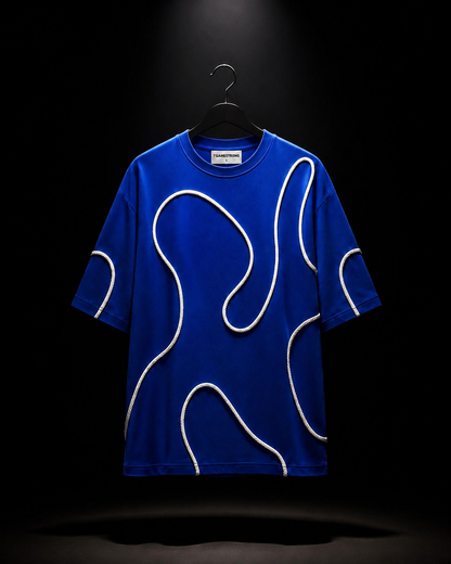 Line Theory Tee — Saturated Blue