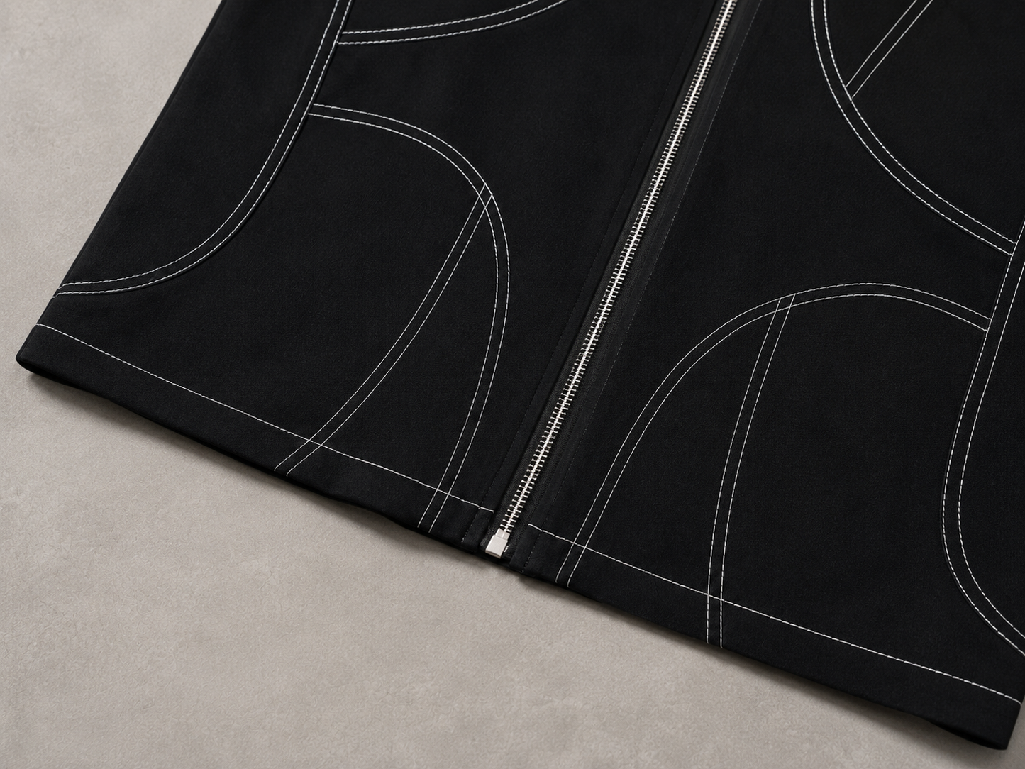 Studio Contour Zip Shirt — Black