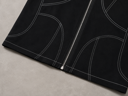 Studio Contour Zip Shirt — Black