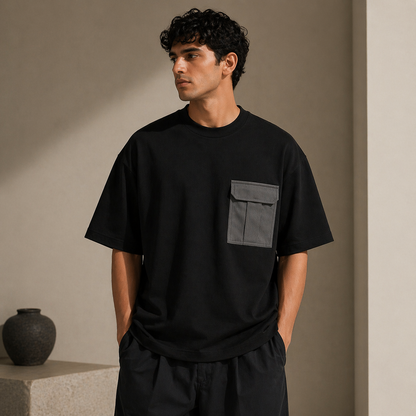 Utility Pocket Tee Black