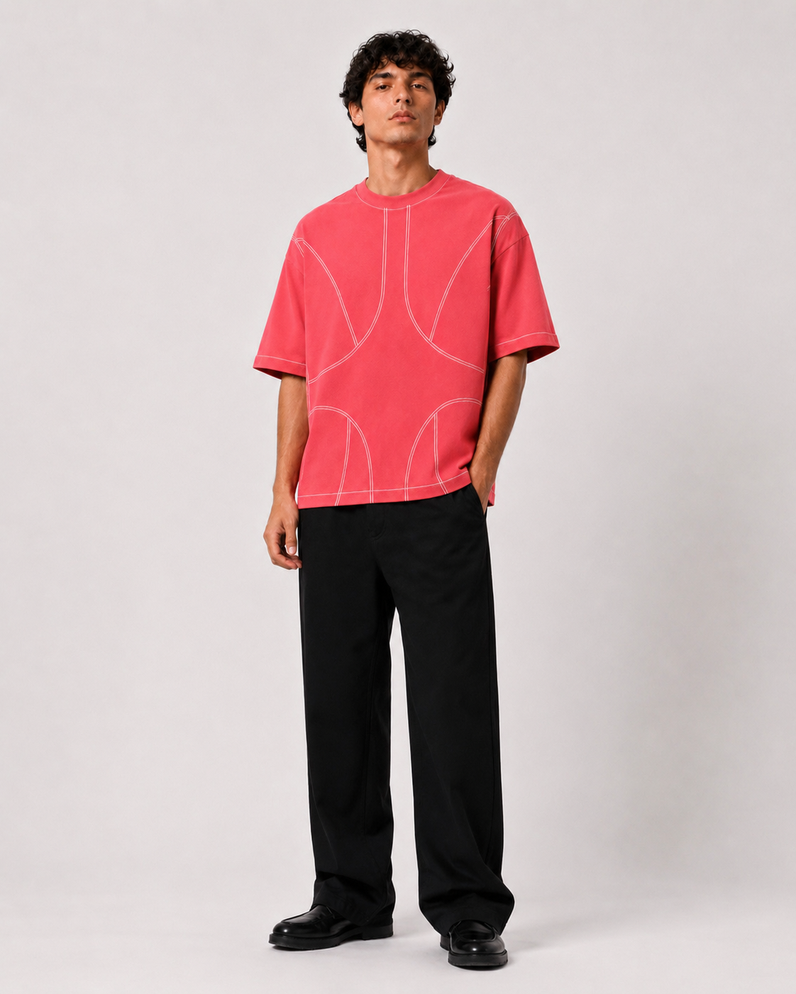 Studio Contour Tee — Bright Pink