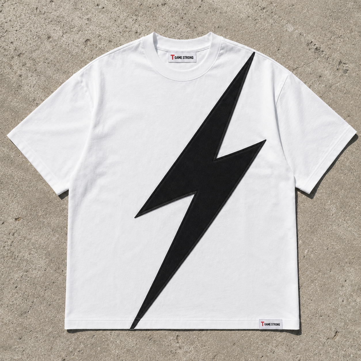 Strike Appliqué Tee White