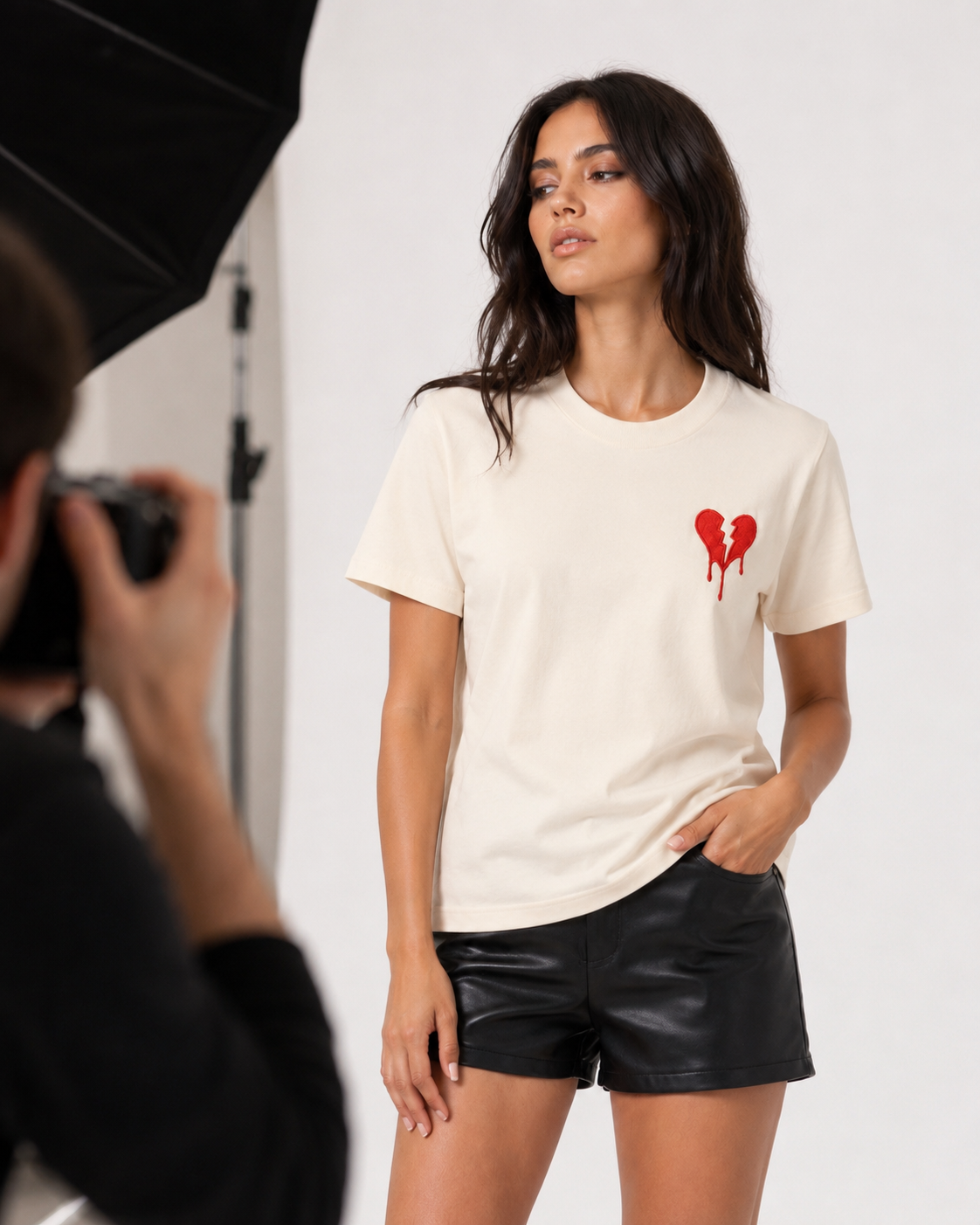 Broken Heart Tee – Cream