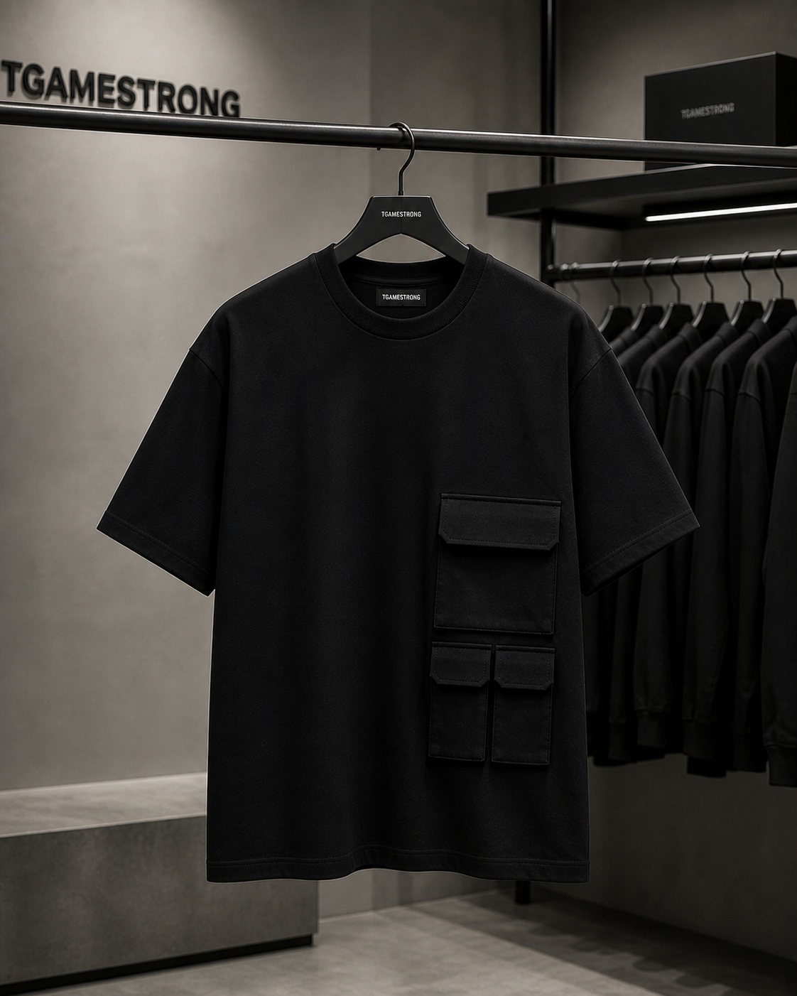 UTILITY BLOCK TEE BLACK