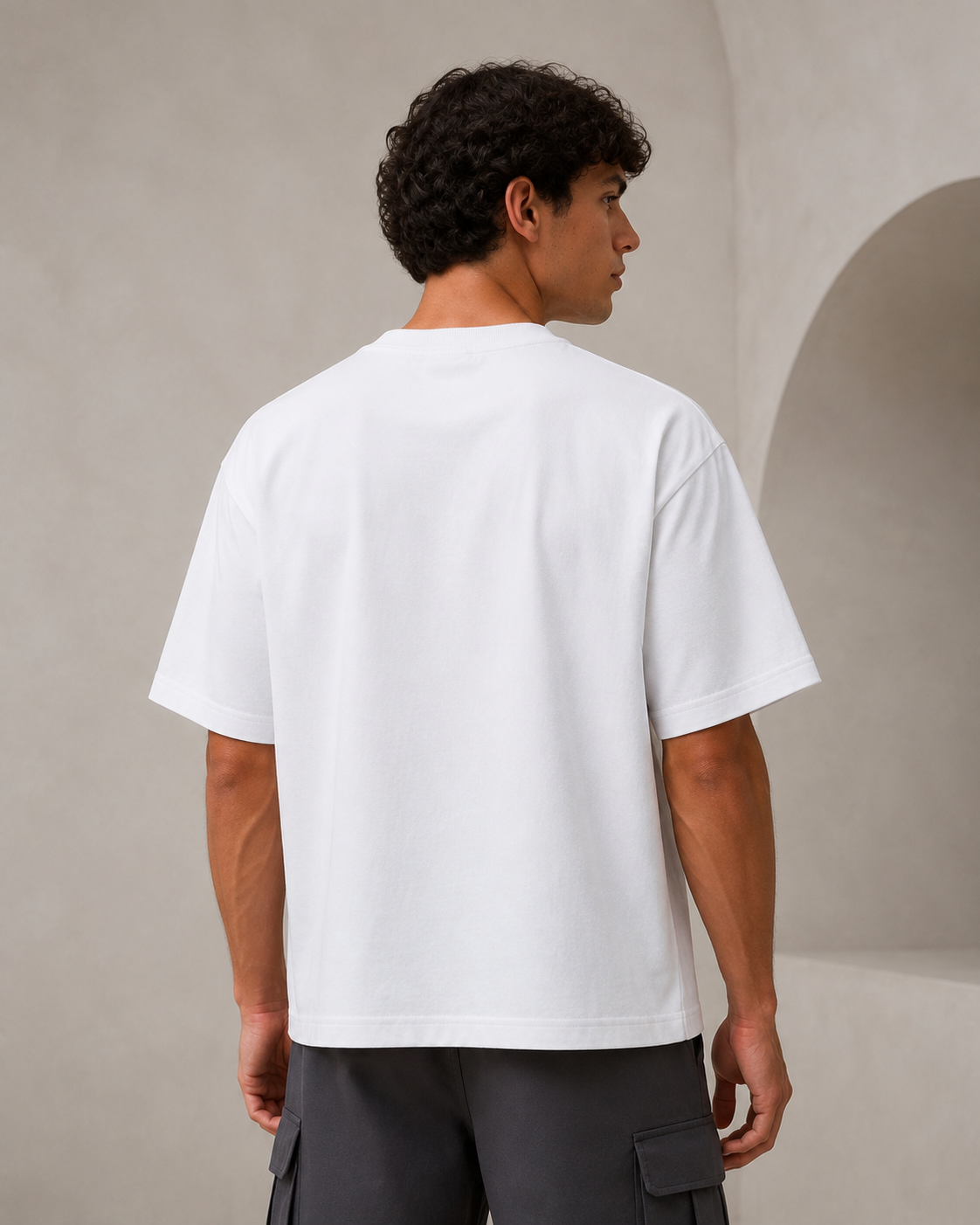 Twin Zip Tee — White
