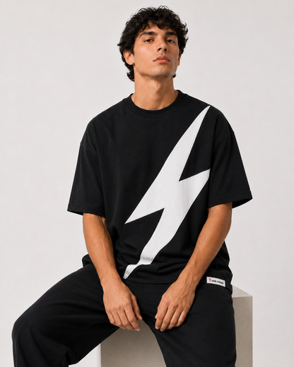 Strike Appliqué Tee Black