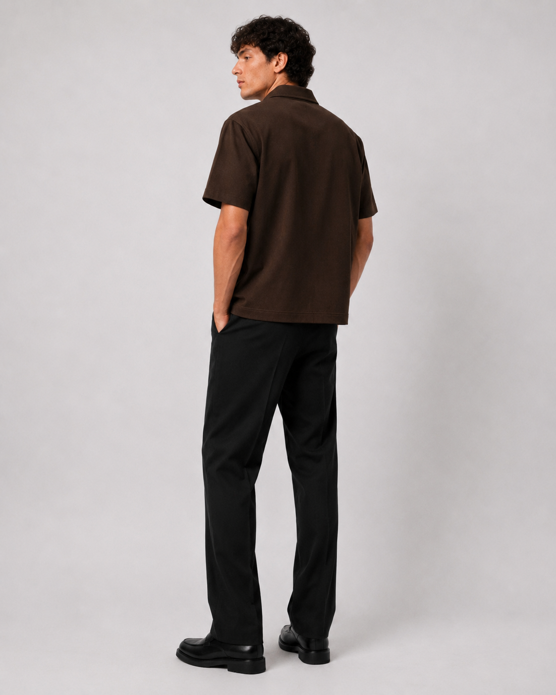 Utility Zip Overshirt - Coffee Brown